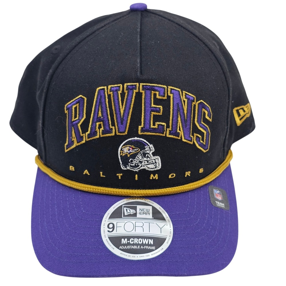 Baltimore Ravens New Era‎ Arch COOLERA 9FORTY A-Frame M-Crown Adjustable Hat